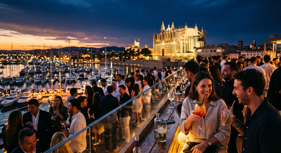 Sky Bar Hostal Cuba, Azotea en Mallorca